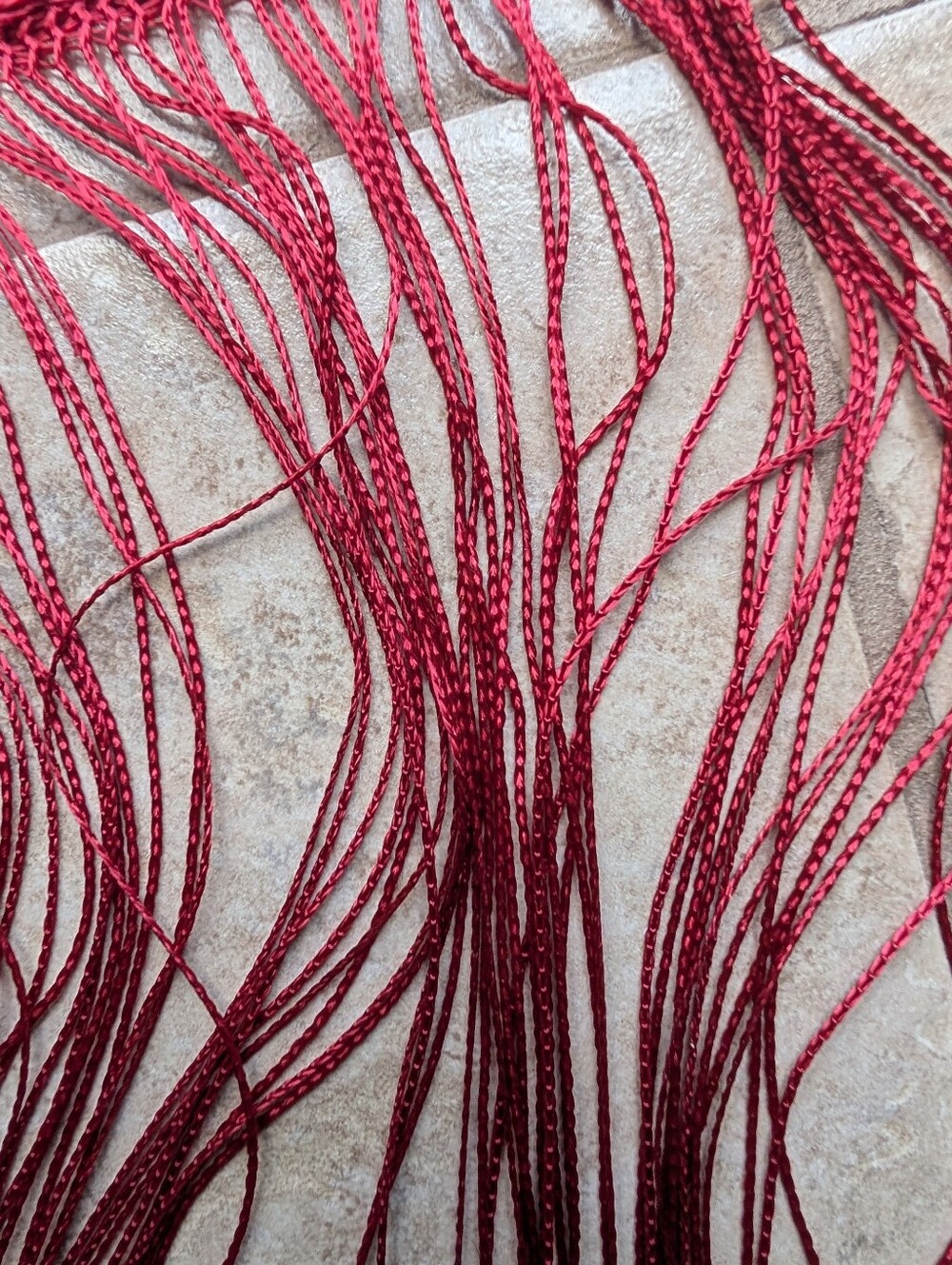Beautiful Red Fringe Curtain